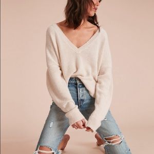 NATION LTD Zoe cream alpaca oversize knit sweater - last chance ‼️